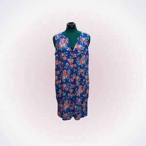 Lands End floral print sleeveless dress | Sz M